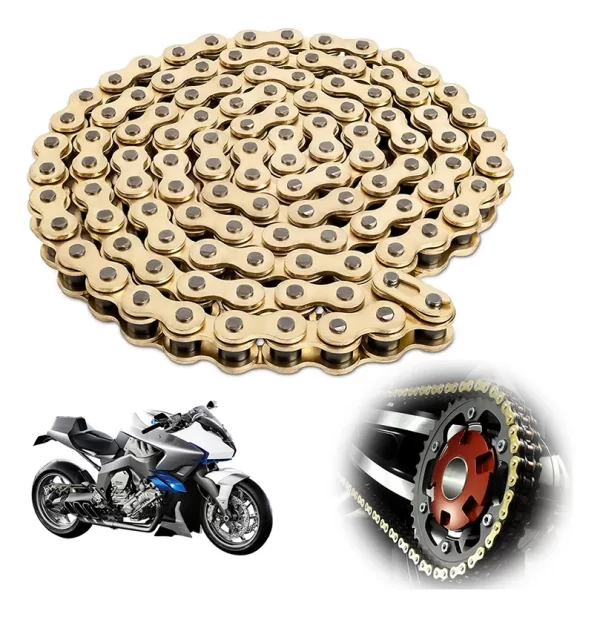Cadena Para Moto Reforzada Con O-ring, 425H 、525  Eslabones.